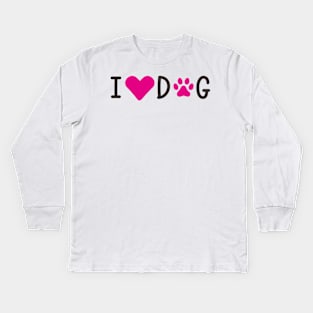 I love dog Kids Long Sleeve T-Shirt